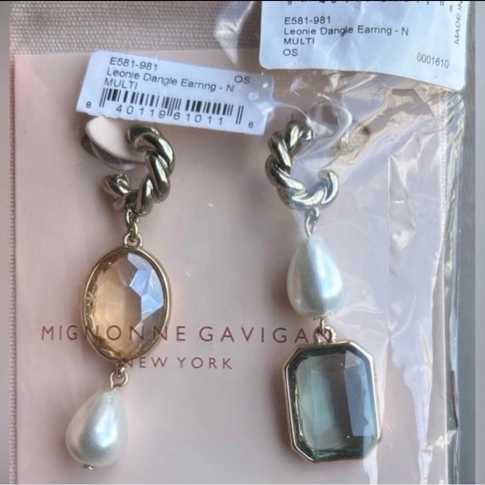 Mignonne Gavigan Gold and Silver Asymmetrical Earrings